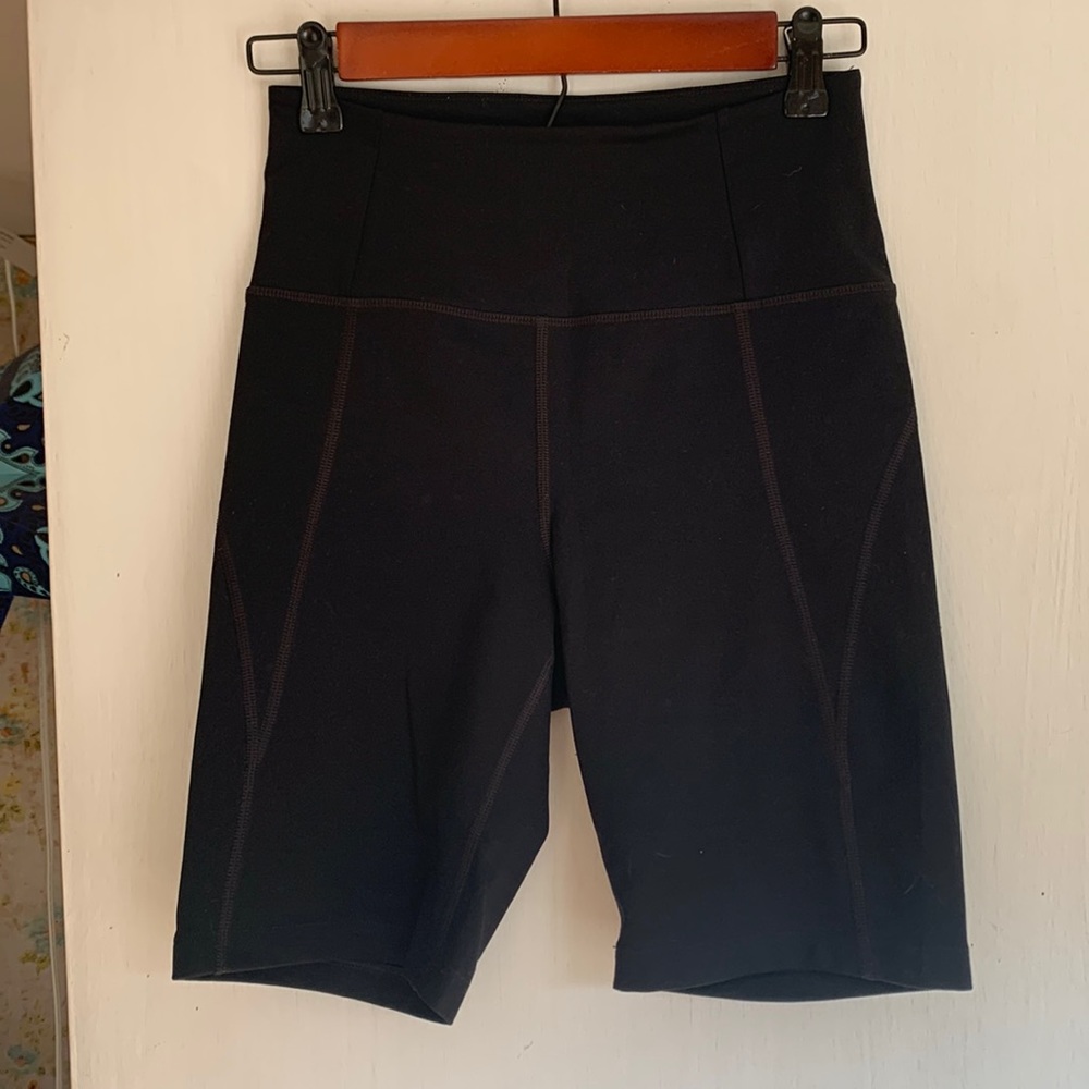 Girlfriend Collective black bike shorts